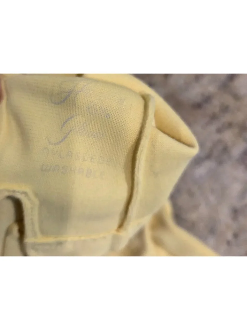 Vintage Womens Size S 6.5 Yellow Nylon Formal Gloves Wrist Button